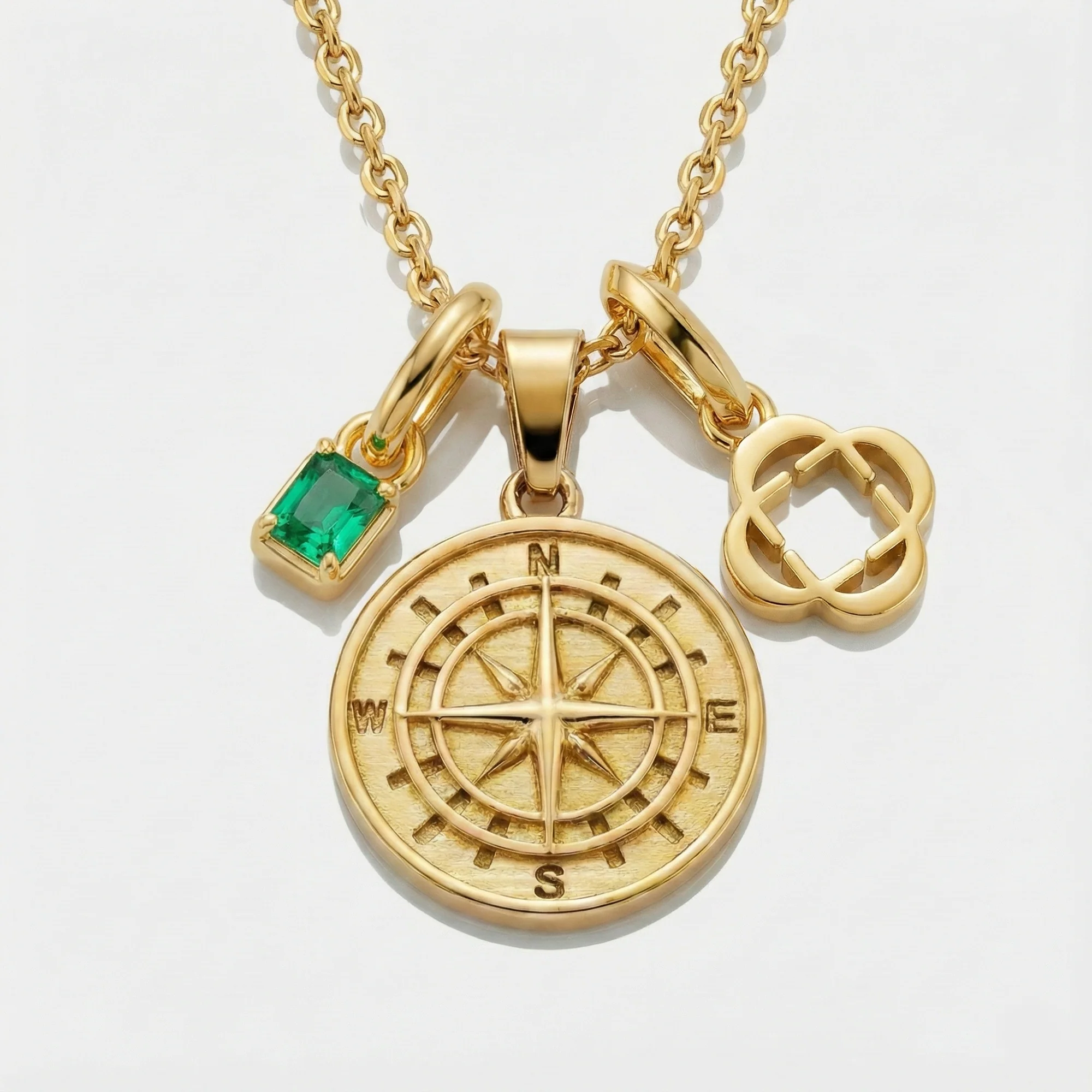 Build Your Own Pendant (Gold) | Emerald Stone - Image 13