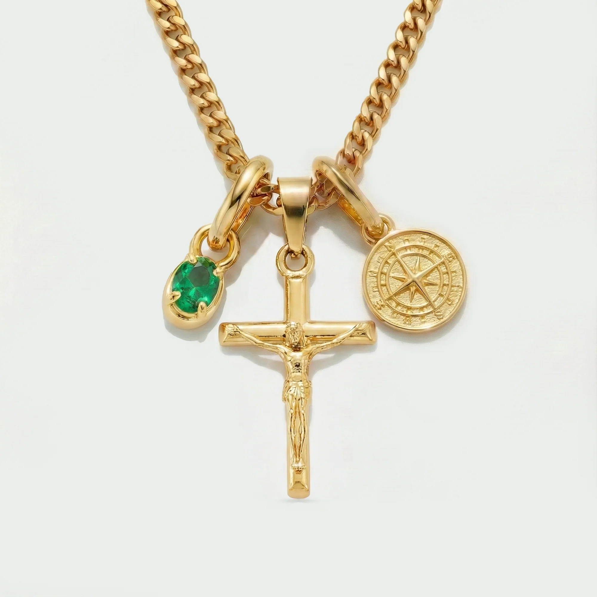 Build Your Own Pendant (Gold) | Emerald Stone - Image 35