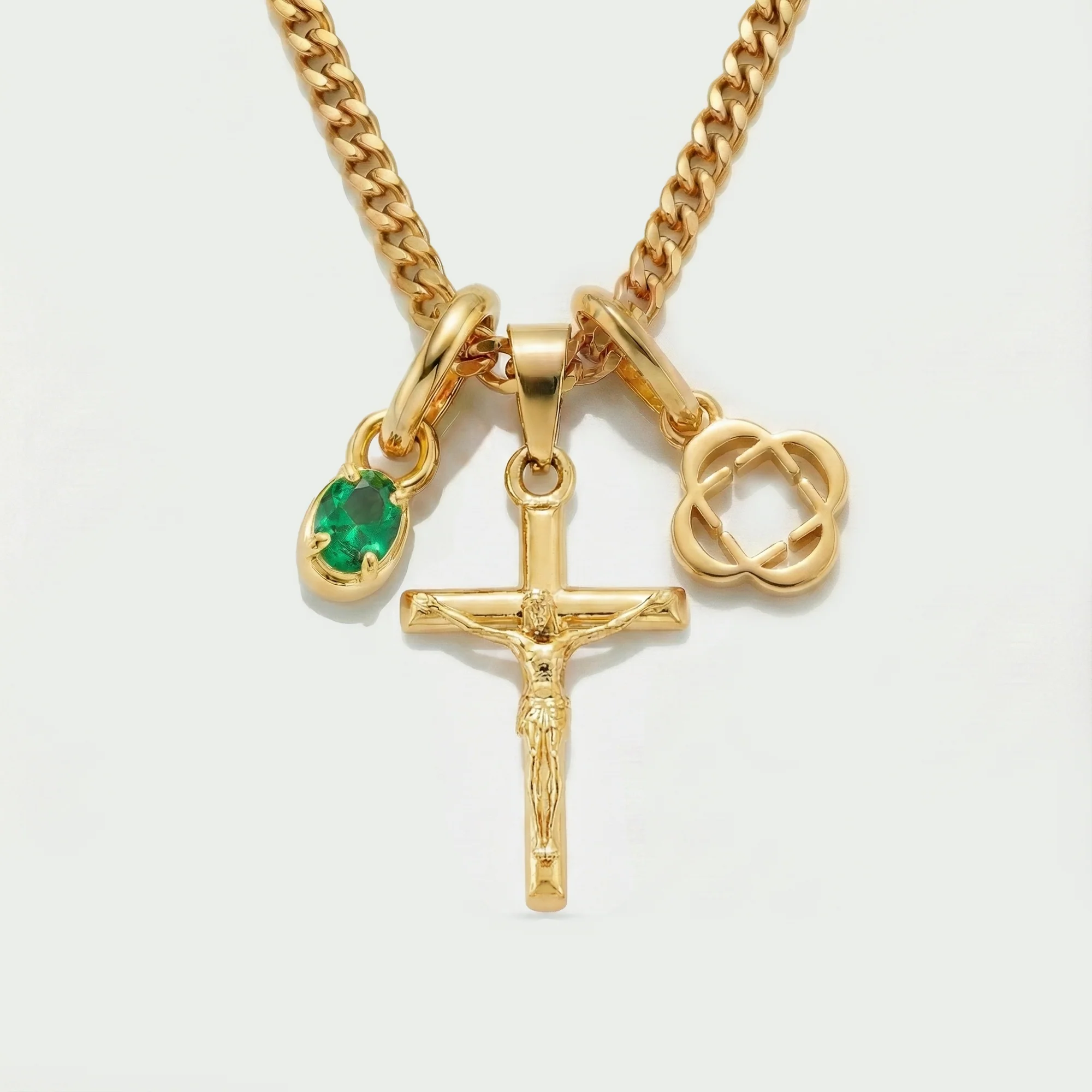 Build Your Own Pendant (Gold) | Emerald Stone - Image 36