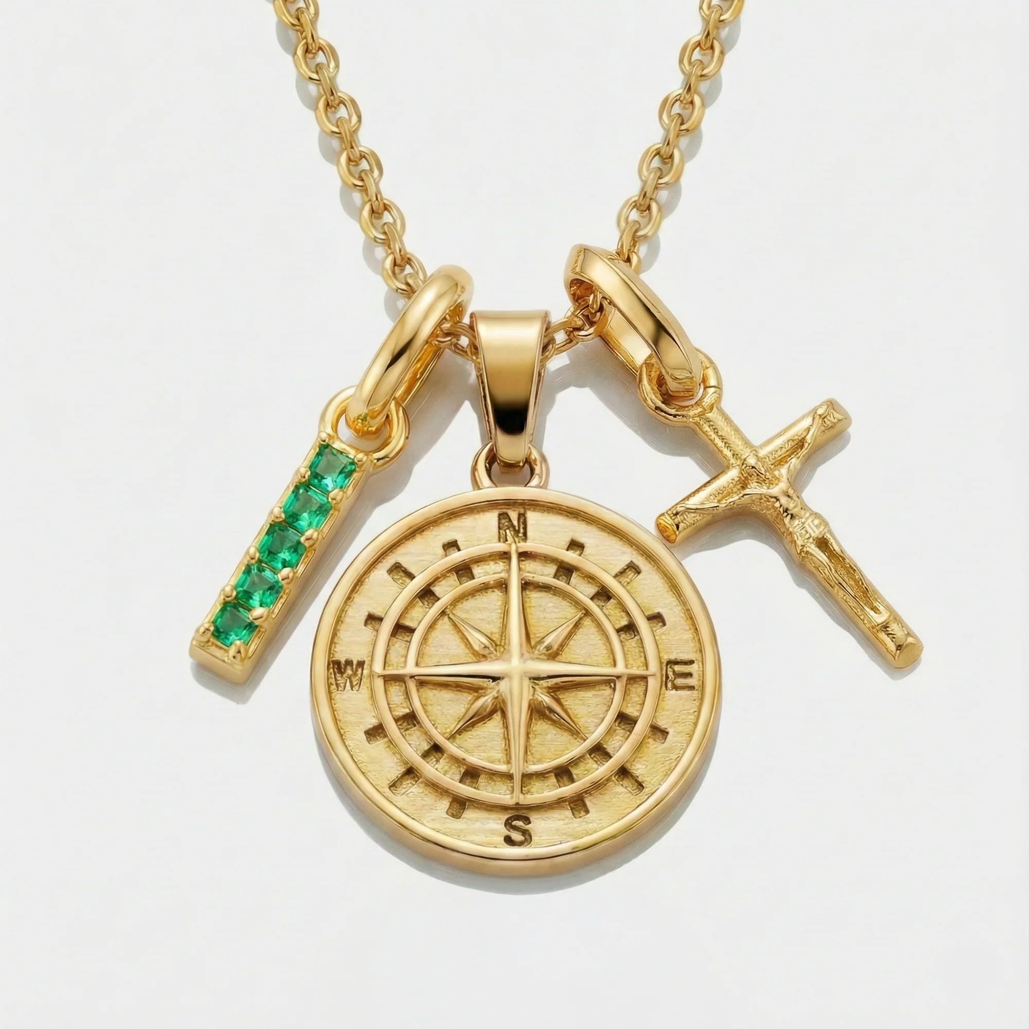 Build Your Own Pendant (Gold) | Emerald Stone - Image 4