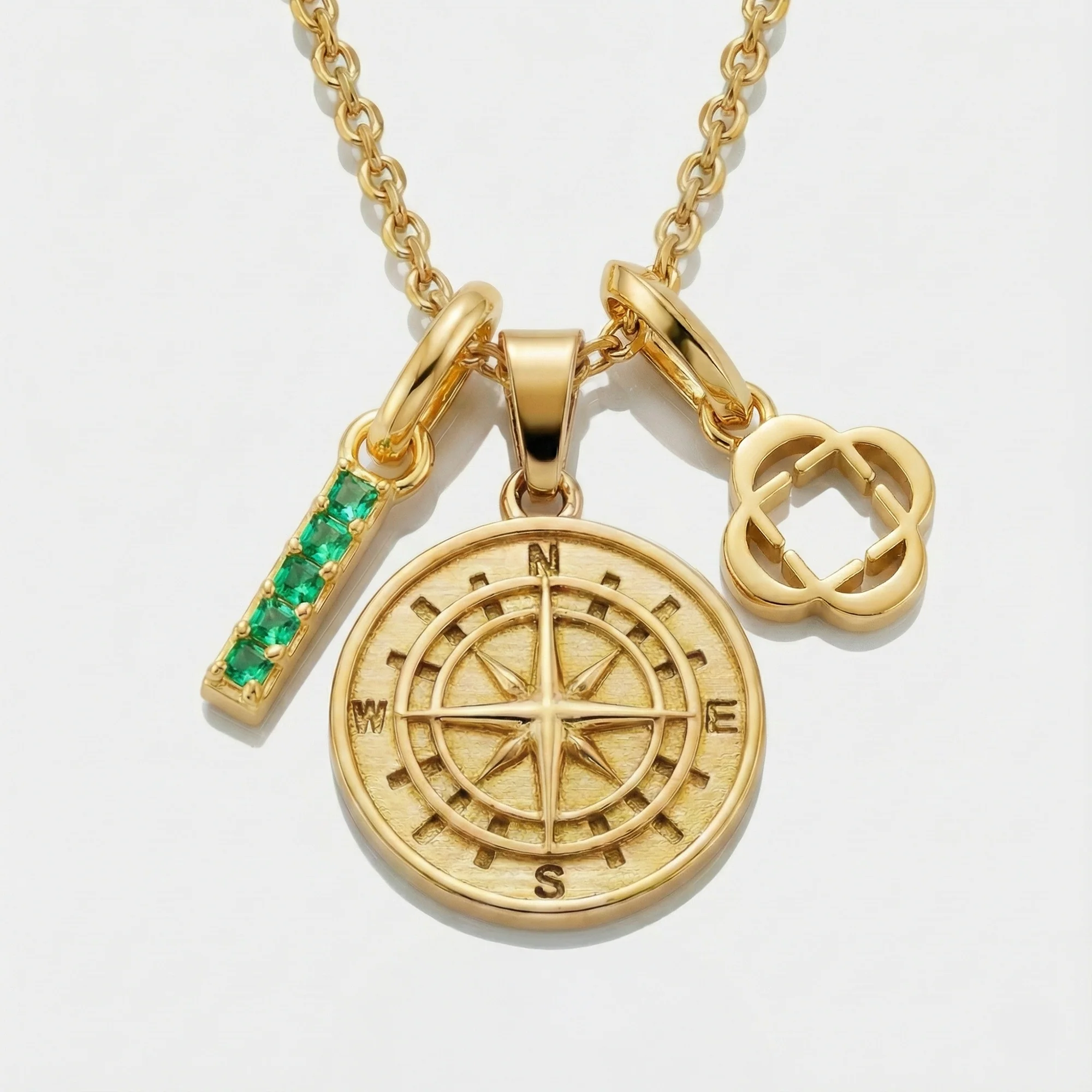 Build Your Own Pendant (Gold) | Emerald Stone - Image 8