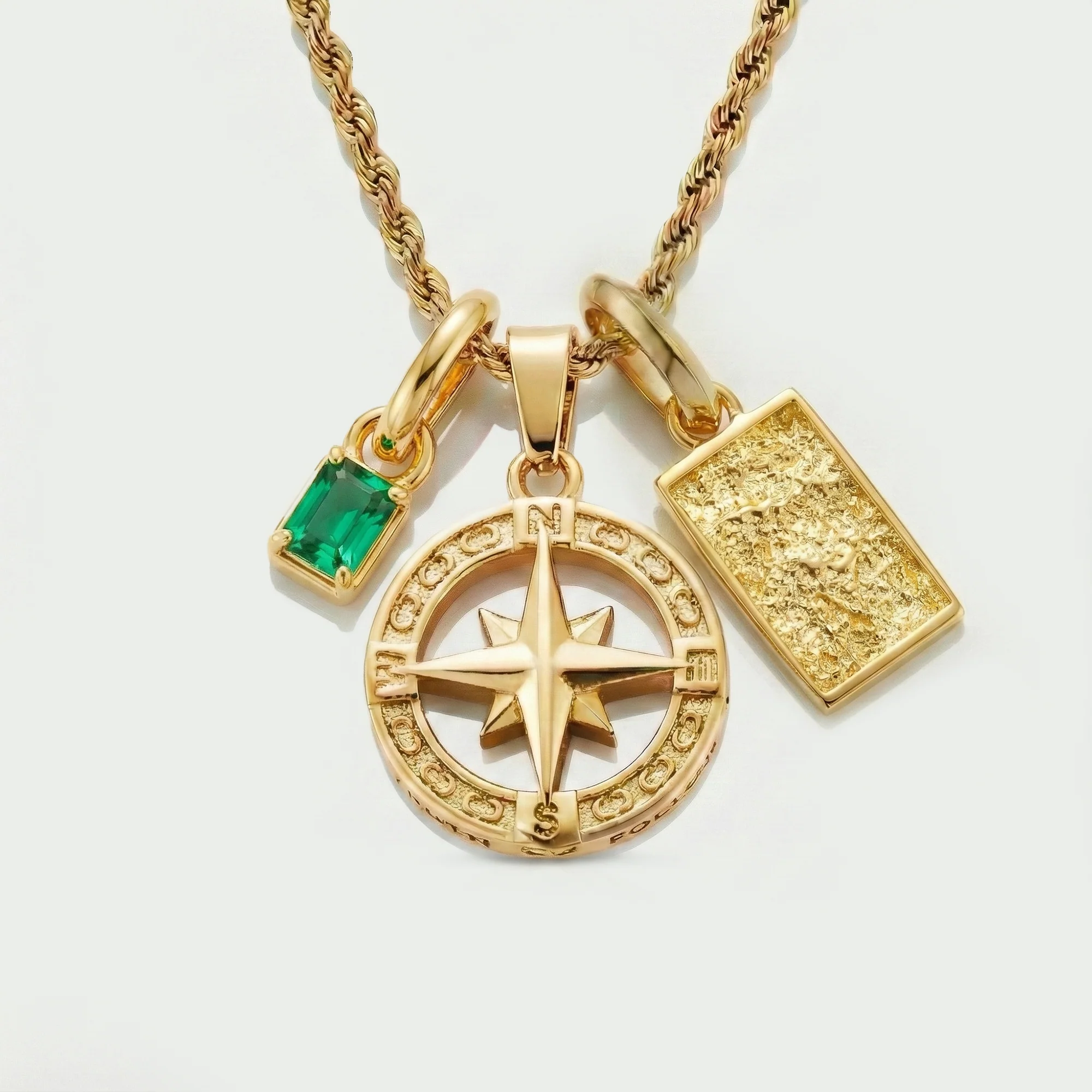 Build Your Own Pendant (Gold) | Emerald Stone - Image 81