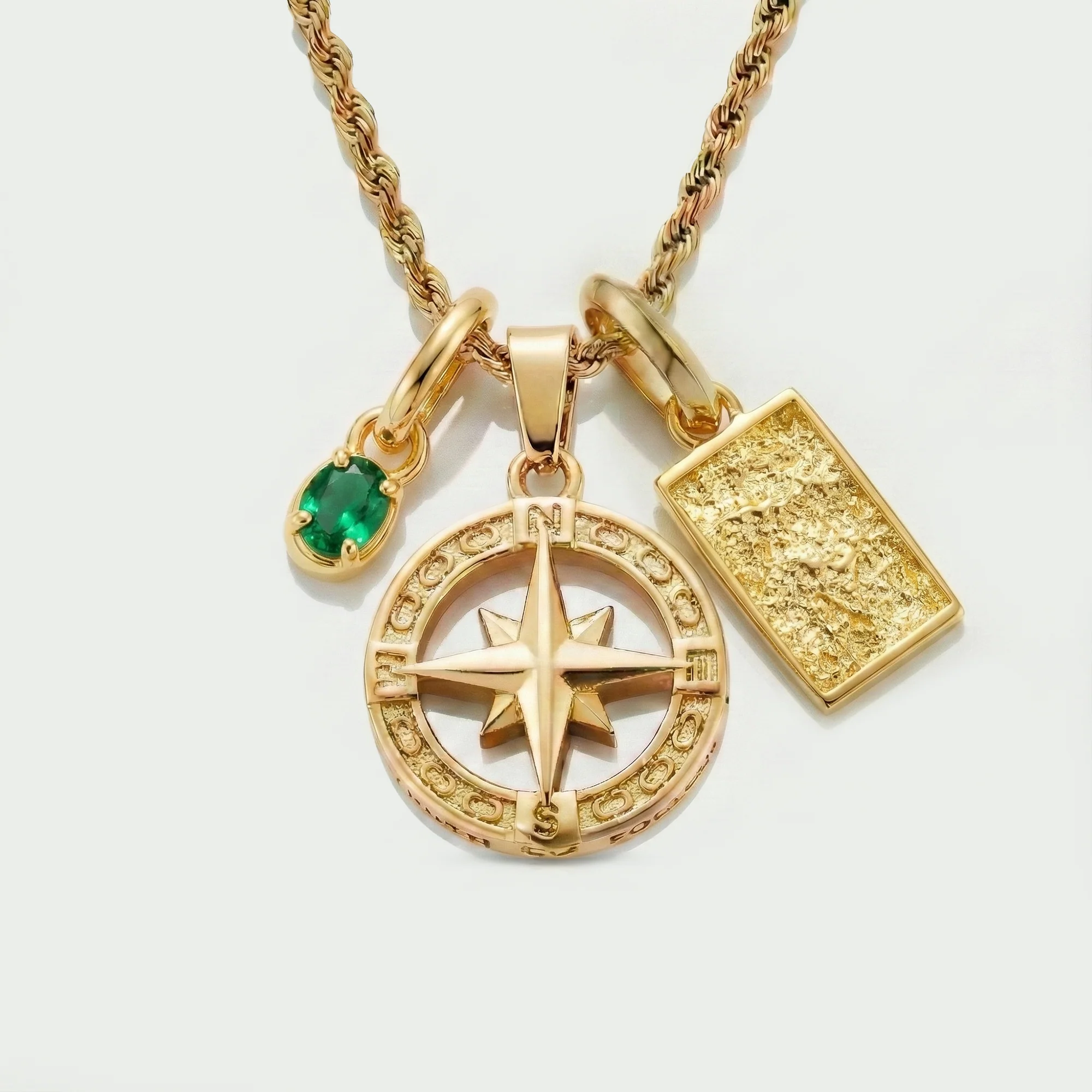 Build Your Own Pendant (Gold) | Emerald Stone - Image 87