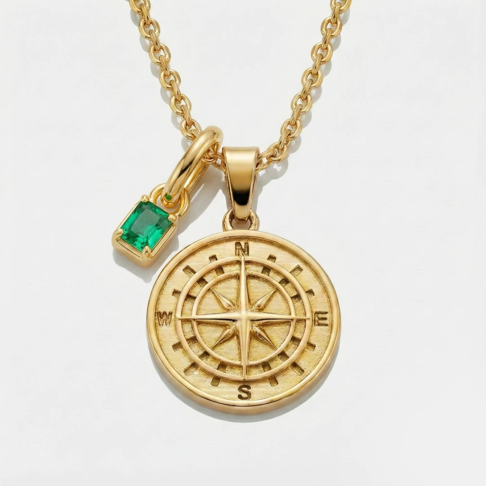 Build Your Own Pendant (Gold) | Emerald Stone - Image 9