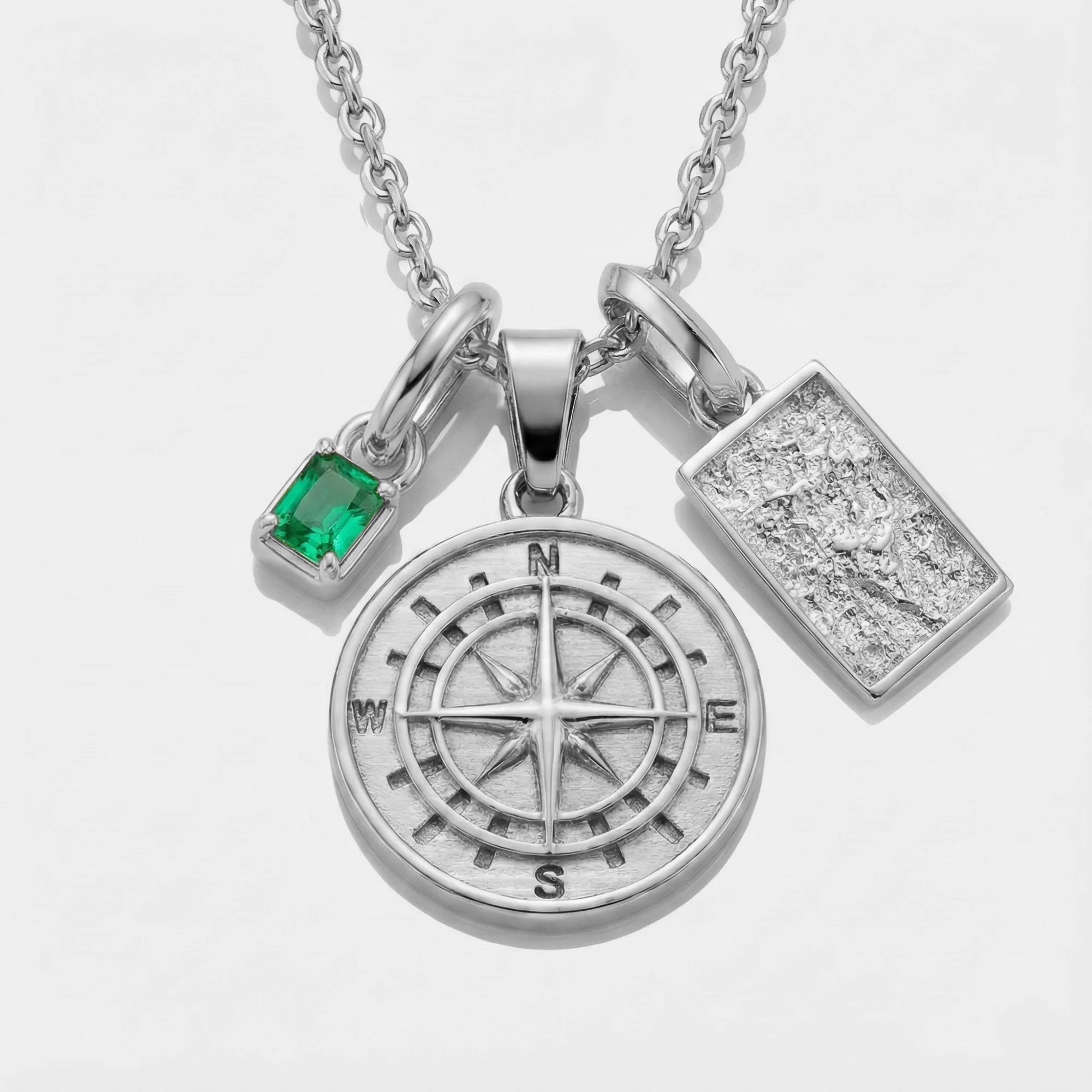 Build Your Own Pendant (Silver) | Emerald Stone - Image 10