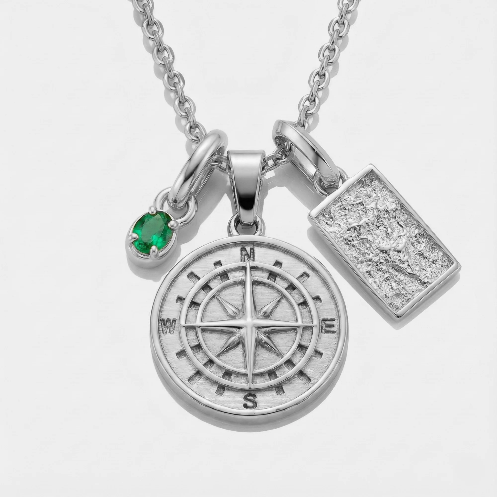 Build Your Own Pendant (Silver) | Emerald Stone - Image 16