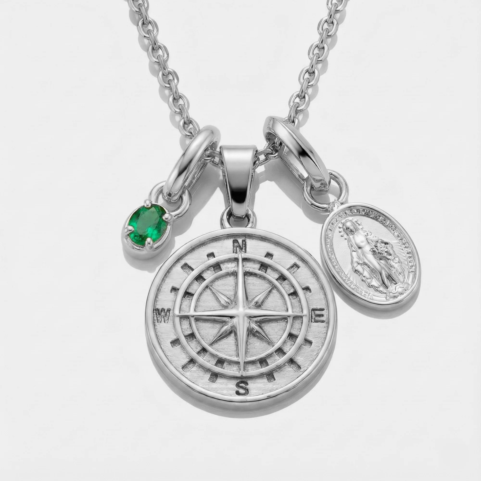Build Your Own Pendant (Silver) | Emerald Stone - Image 17