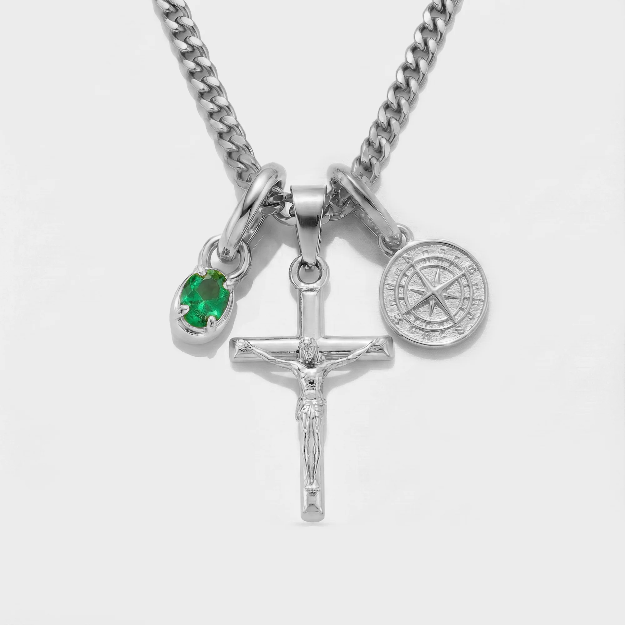 Build Your Own Pendant (Silver) | Emerald Stone - Image 35