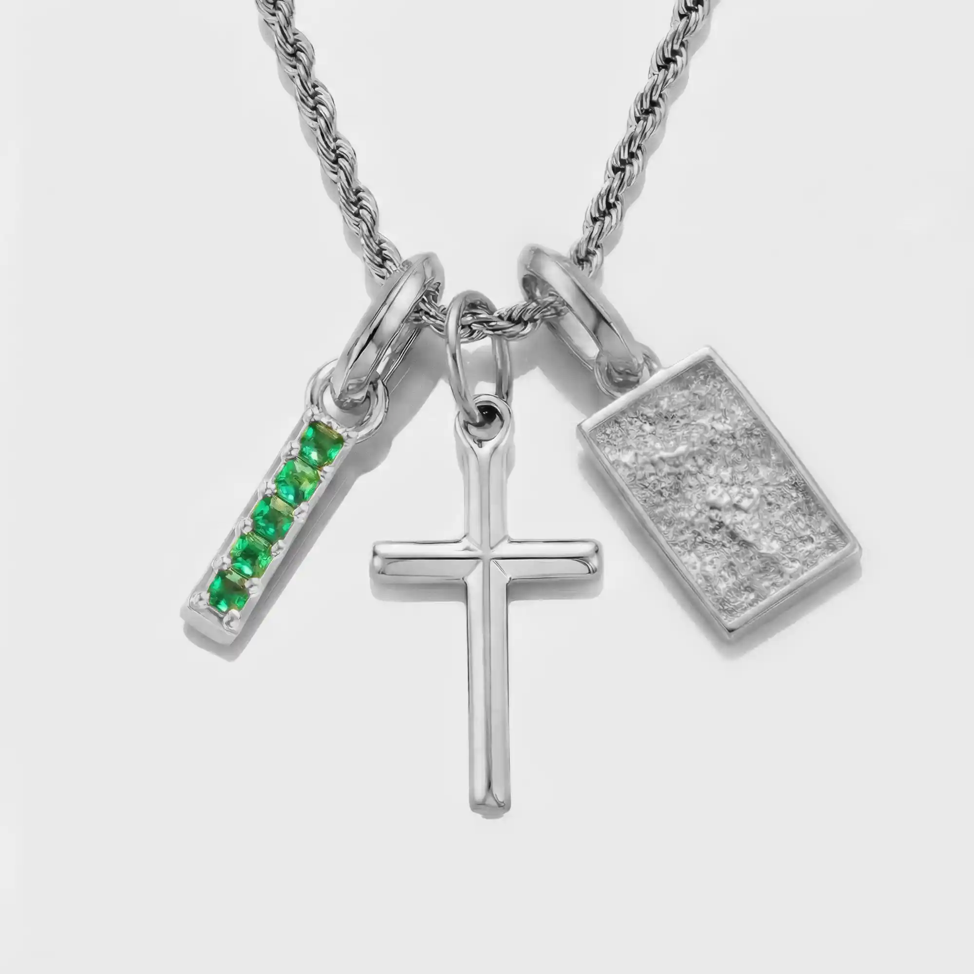 Build Your Own Pendant (Silver) | Emerald Stone - Image 39