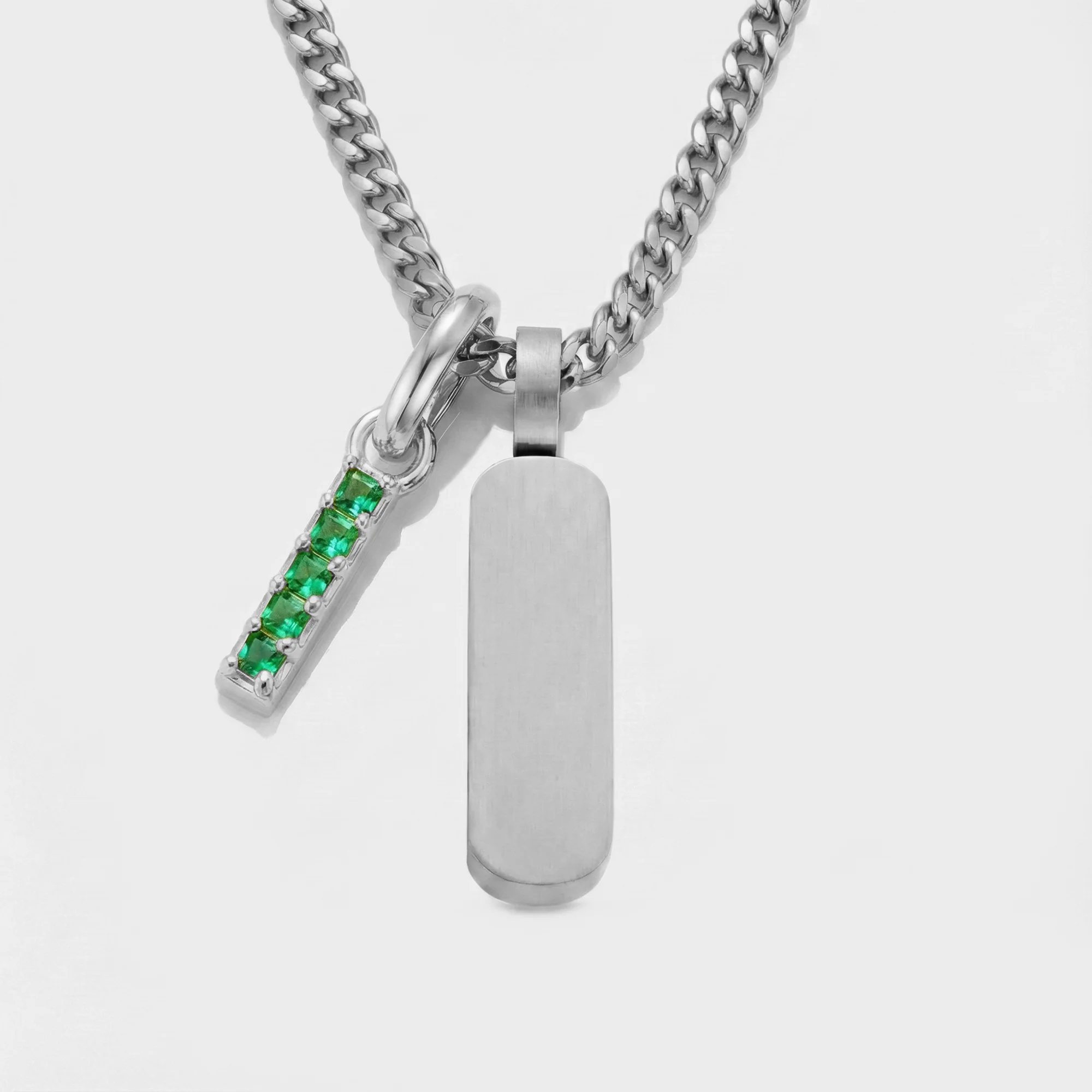 Build Your Own Pendant (Silver) | Emerald Stone - Image 55