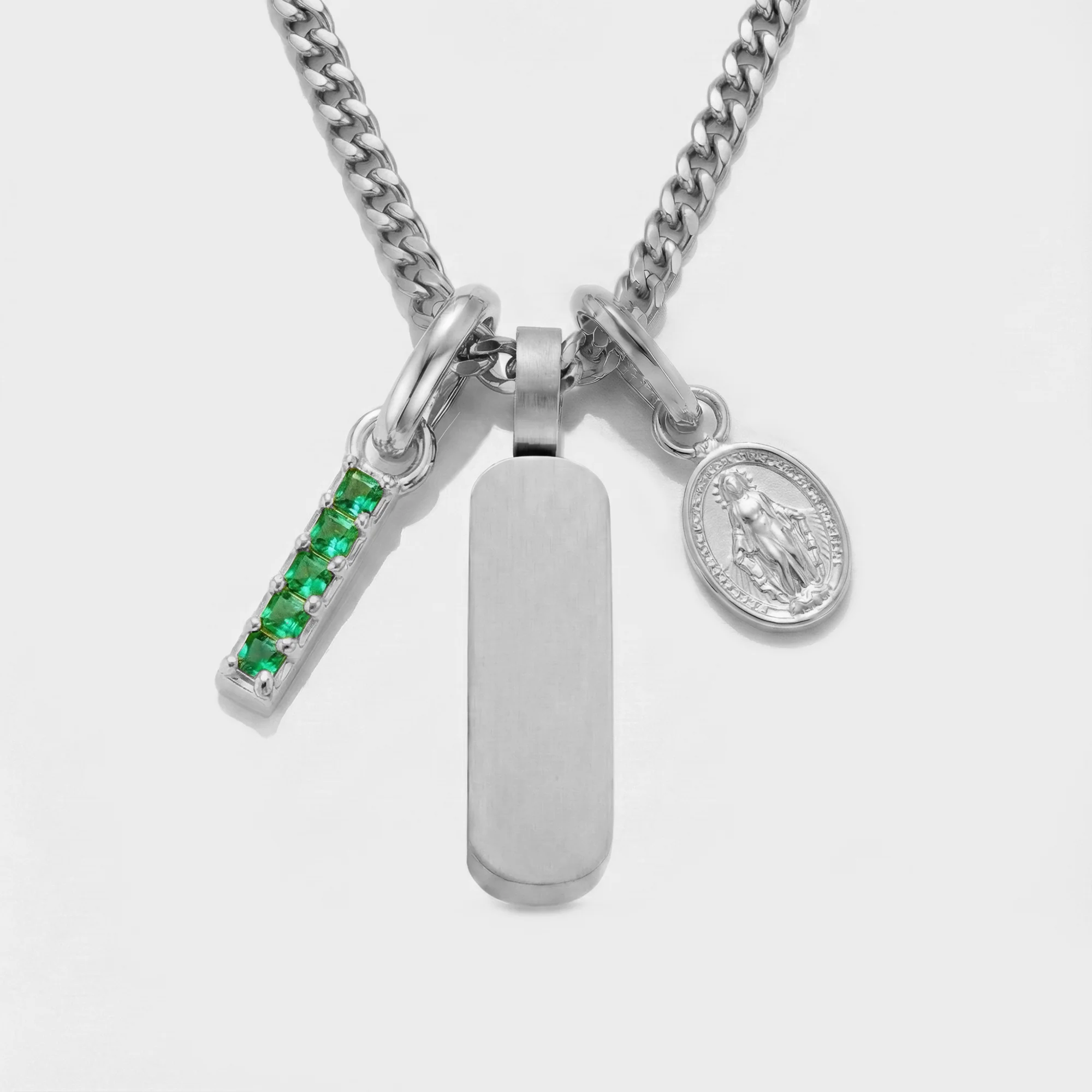 Build Your Own Pendant (Silver) | Emerald Stone - Image 58