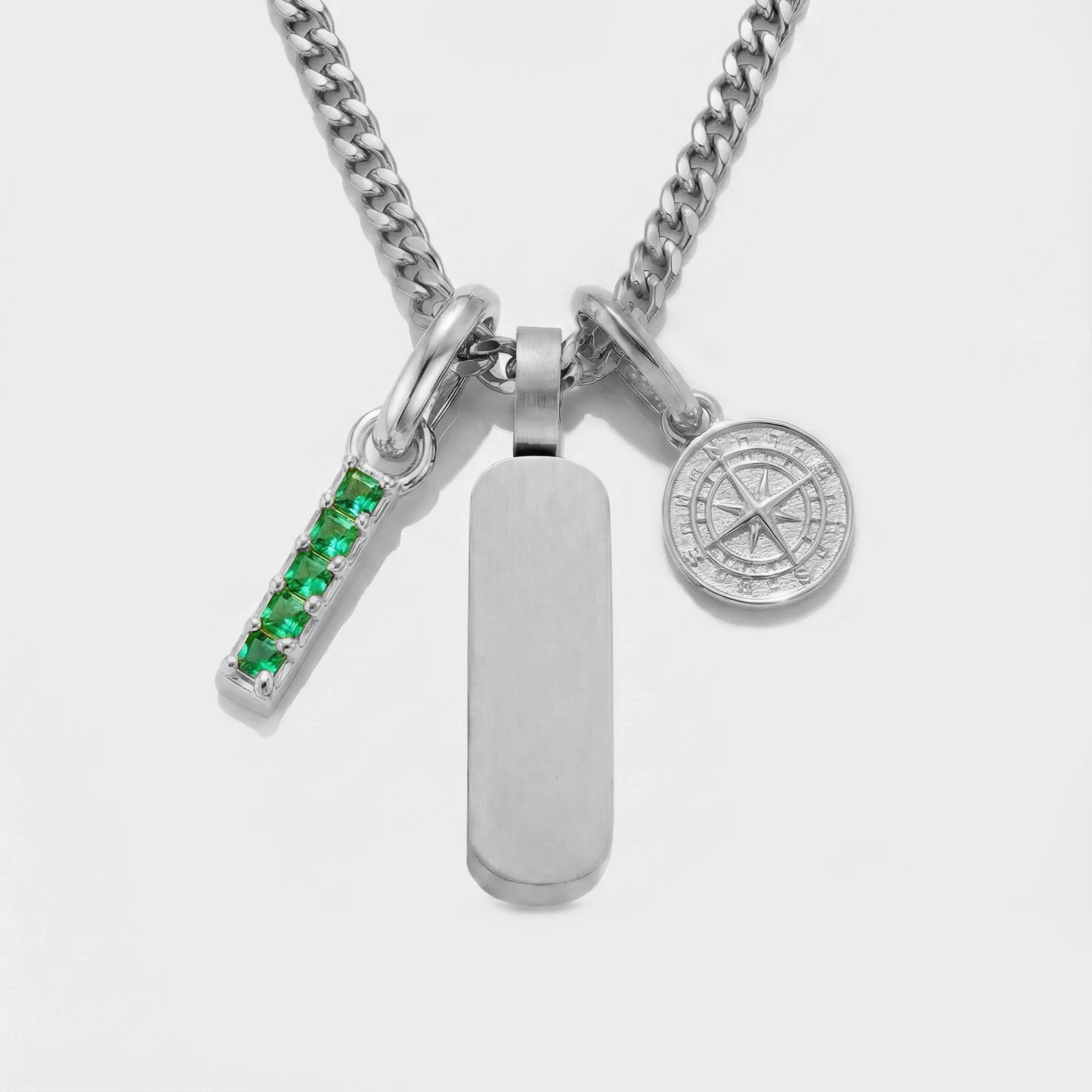 Build Your Own Pendant (Silver) | Emerald Stone - Image 59