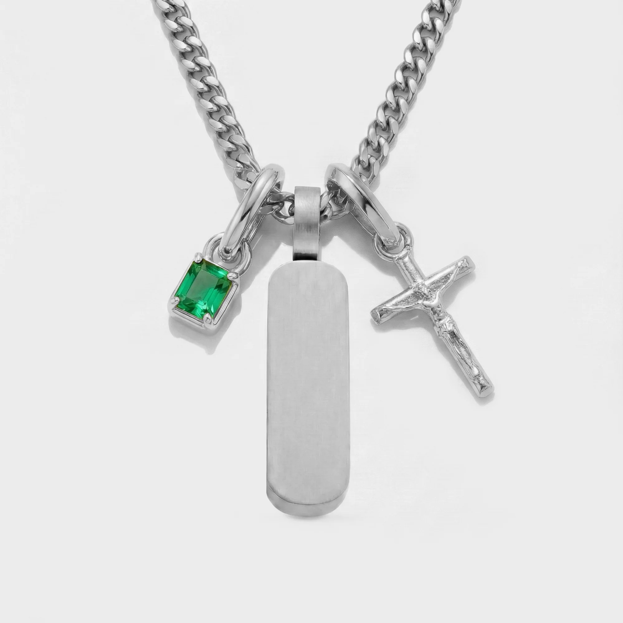 Build Your Own Pendant (Silver) | Emerald Stone - Image 62