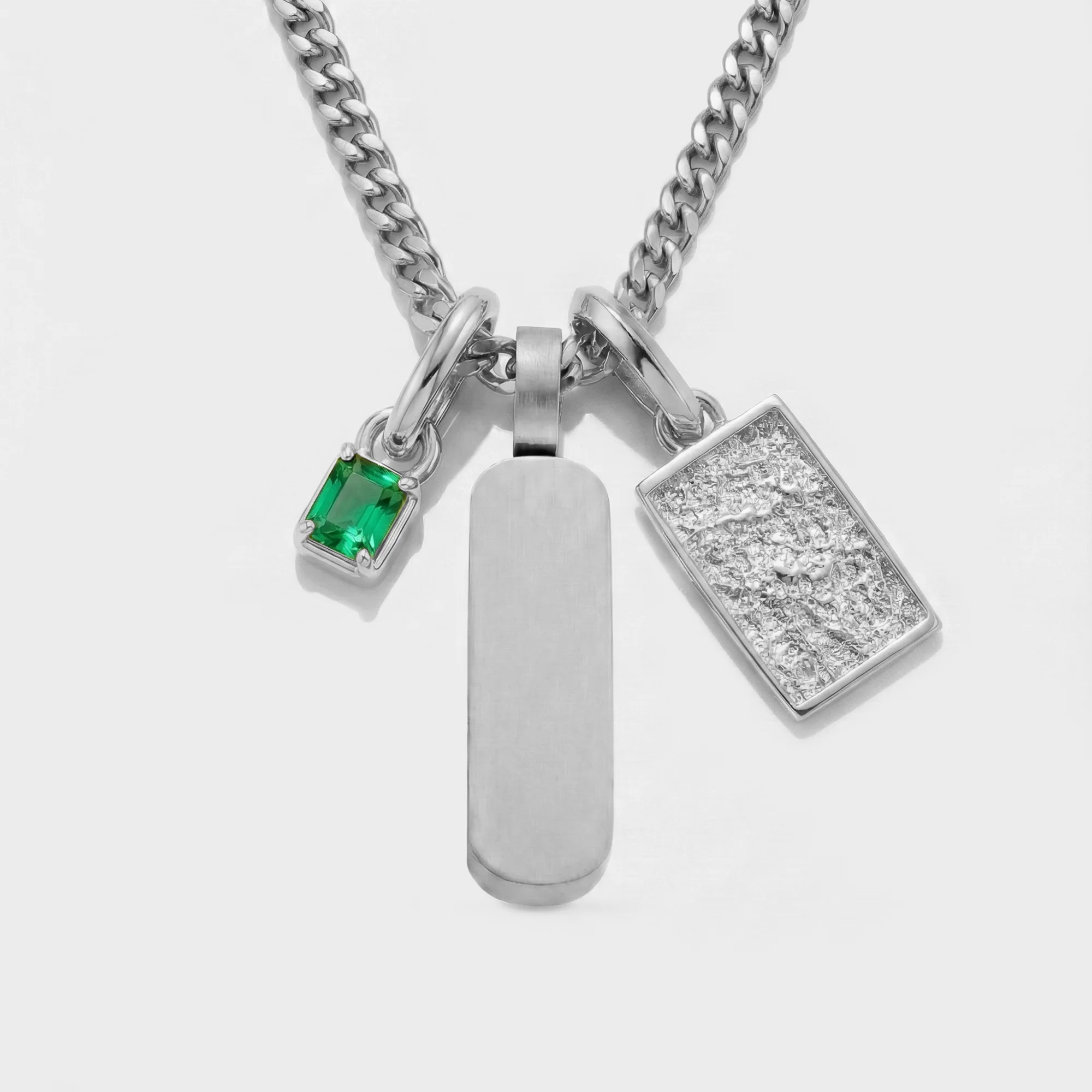 Build Your Own Pendant (Silver) | Emerald Stone - Image 63