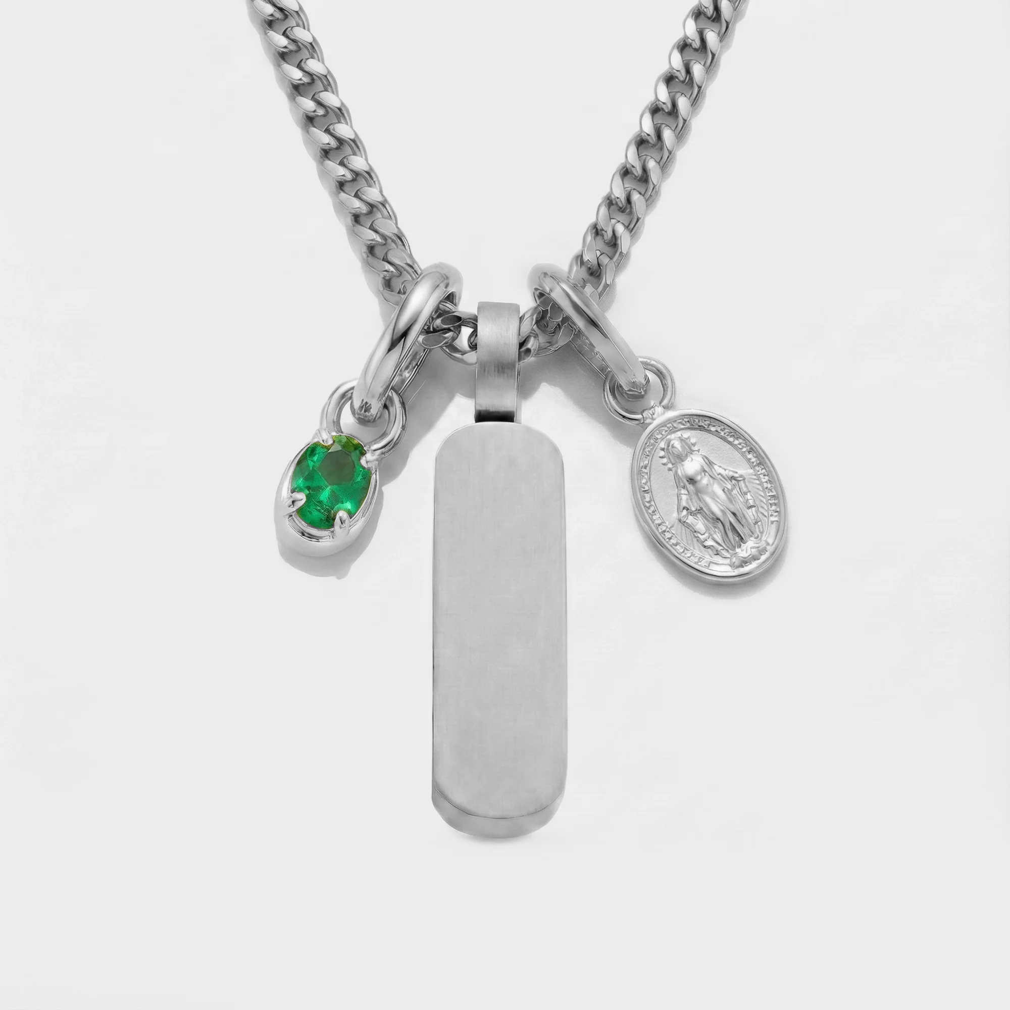 Build Your Own Pendant (Silver) | Emerald Stone - Image 70