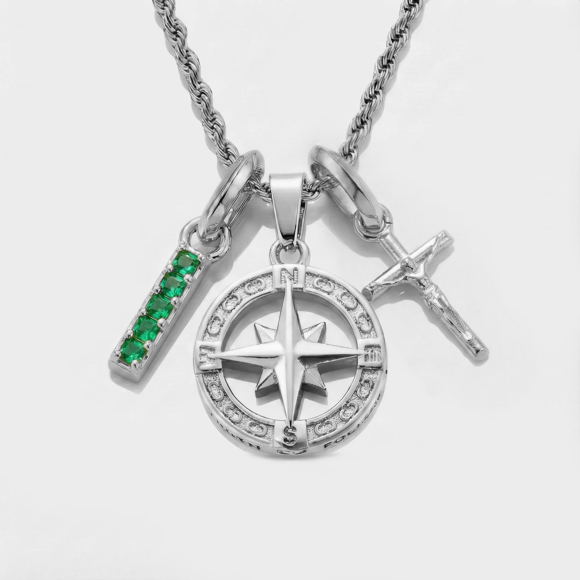 Build Your Own Pendant (Silver) | Emerald Stone - Image 74