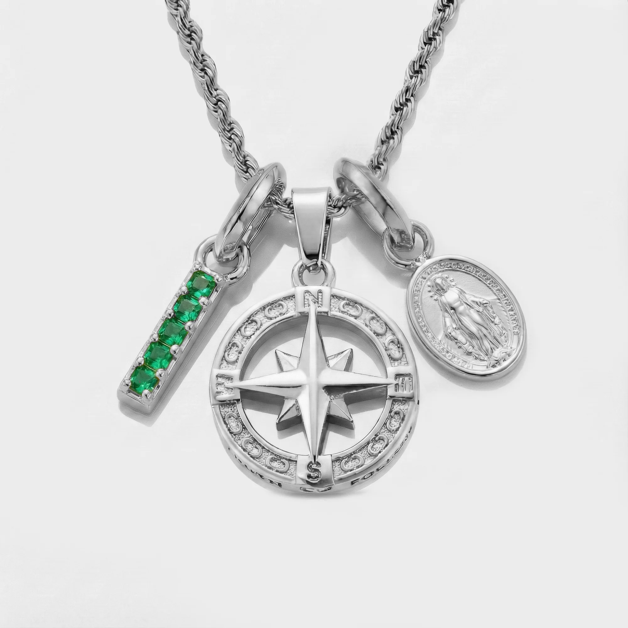 Build Your Own Pendant (Silver) | Emerald Stone - Image 76