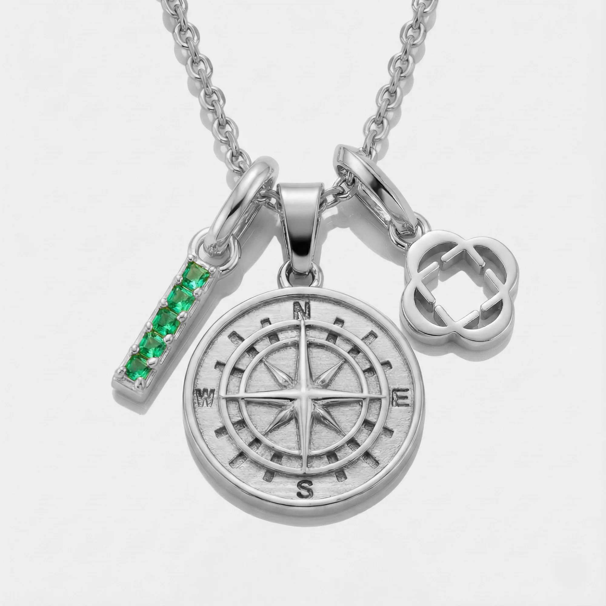 Build Your Own Pendant (Silver) | Emerald Stone - Image 8