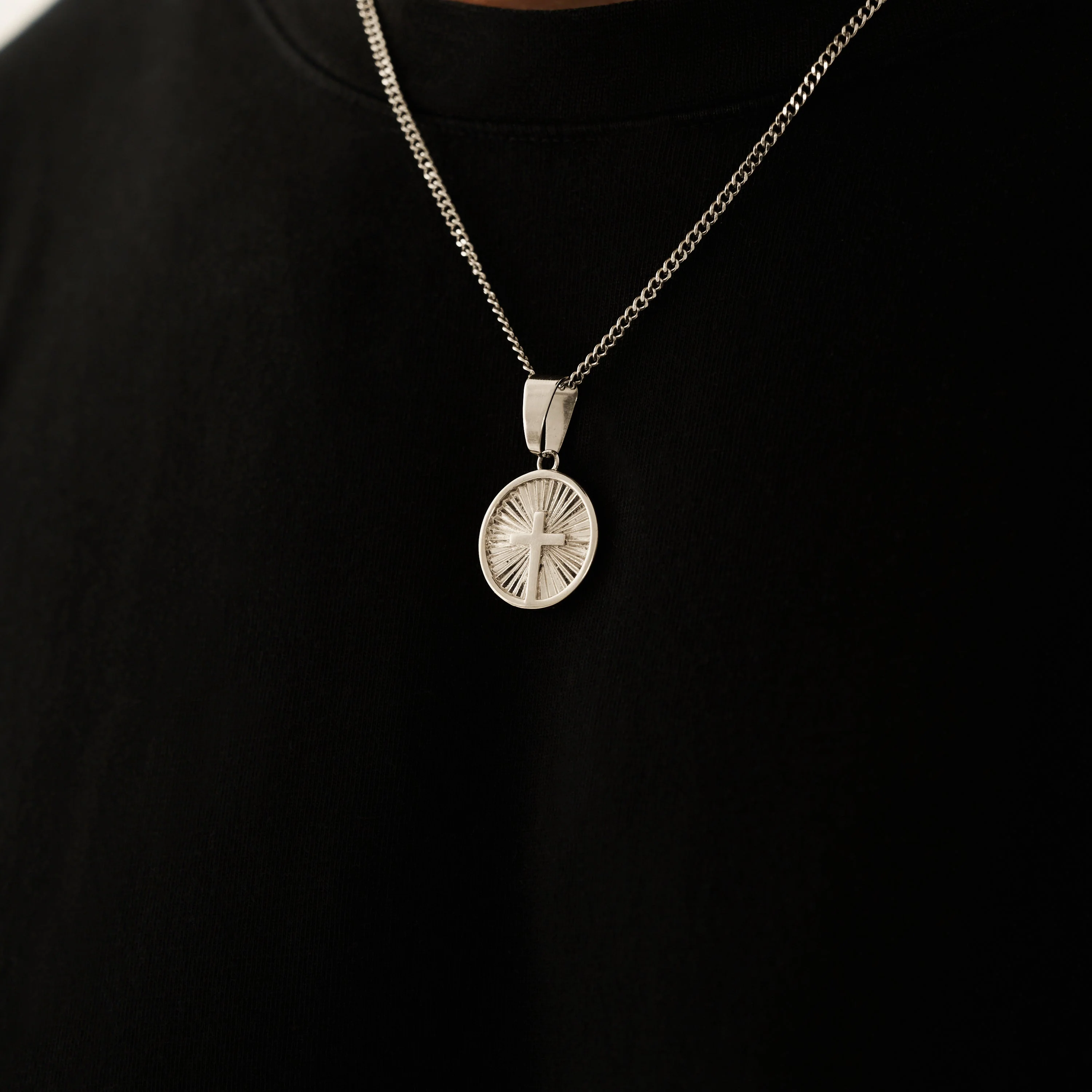 Circle Cross Pendant (Silver) - Image 4