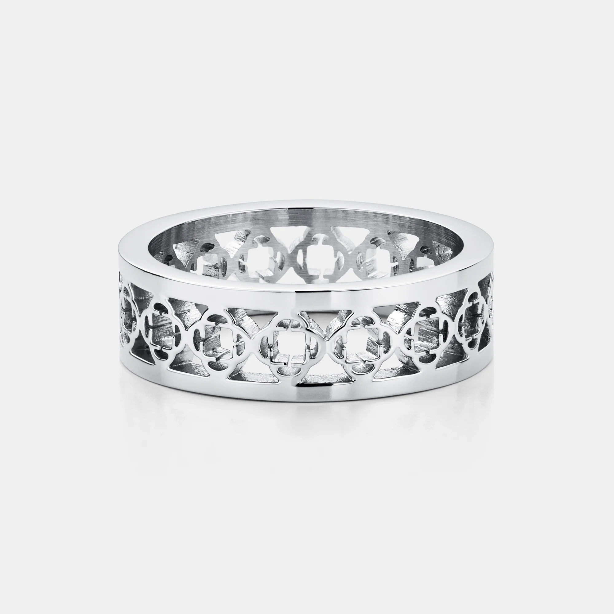 Clover Band Ring (Silver)