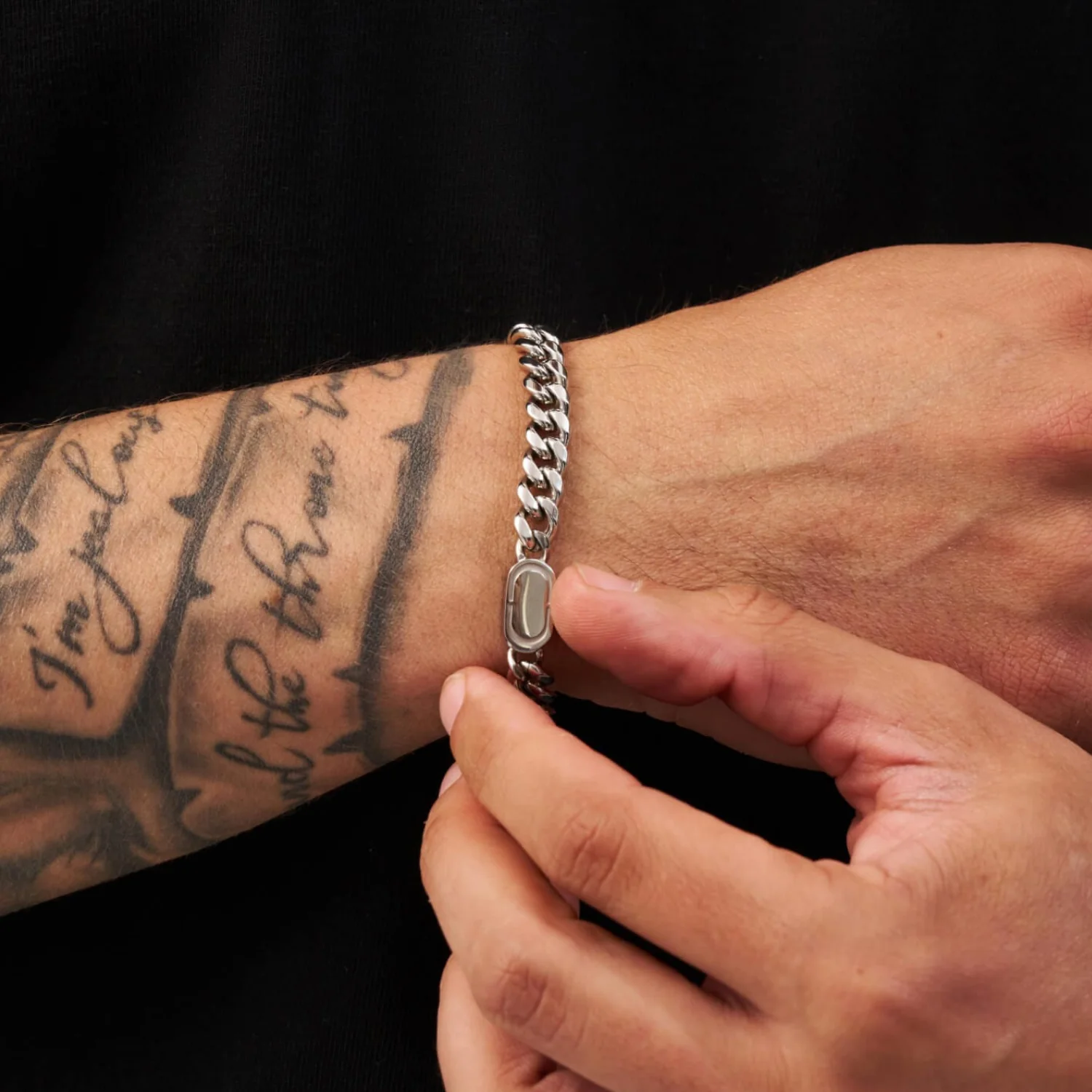 Cuban Bracelet (Silver) 8mm - Image 3