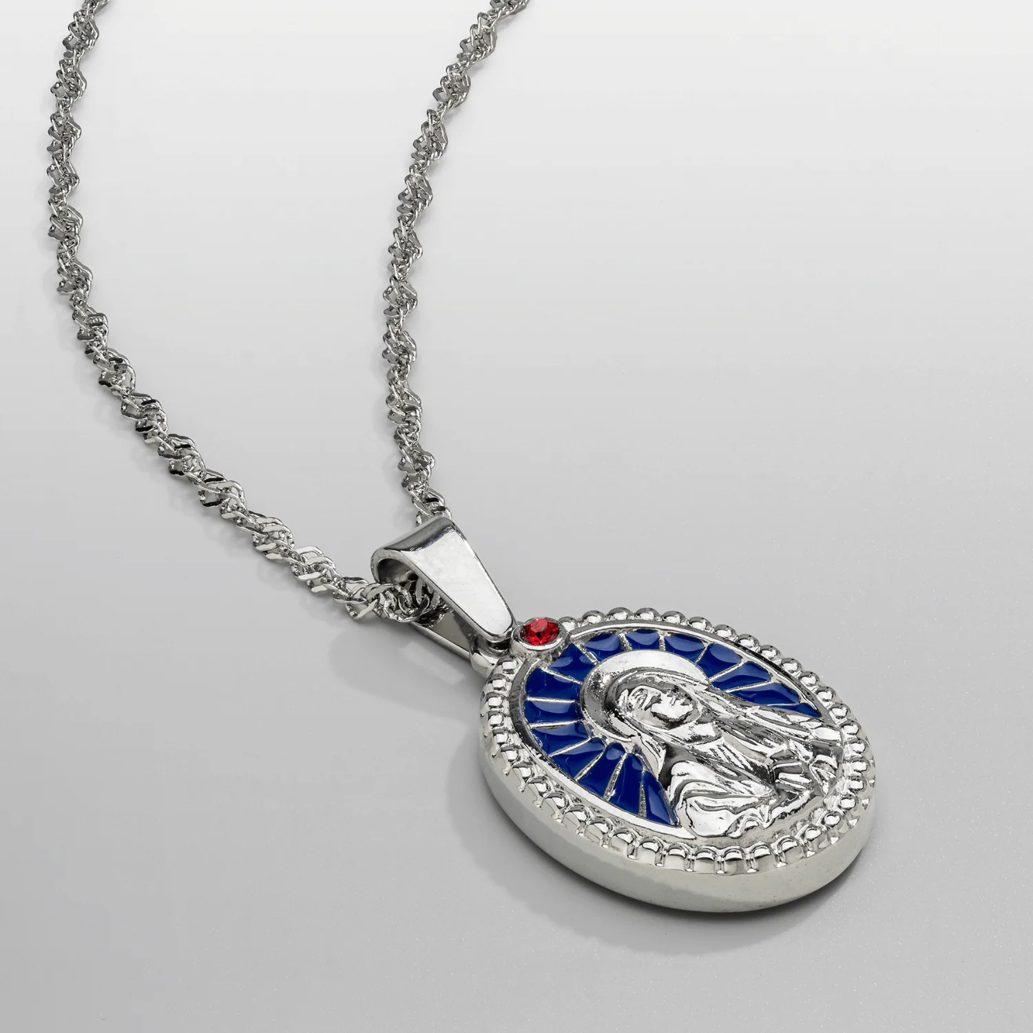 Enamel Virgin Mary (Silver) - Image 6