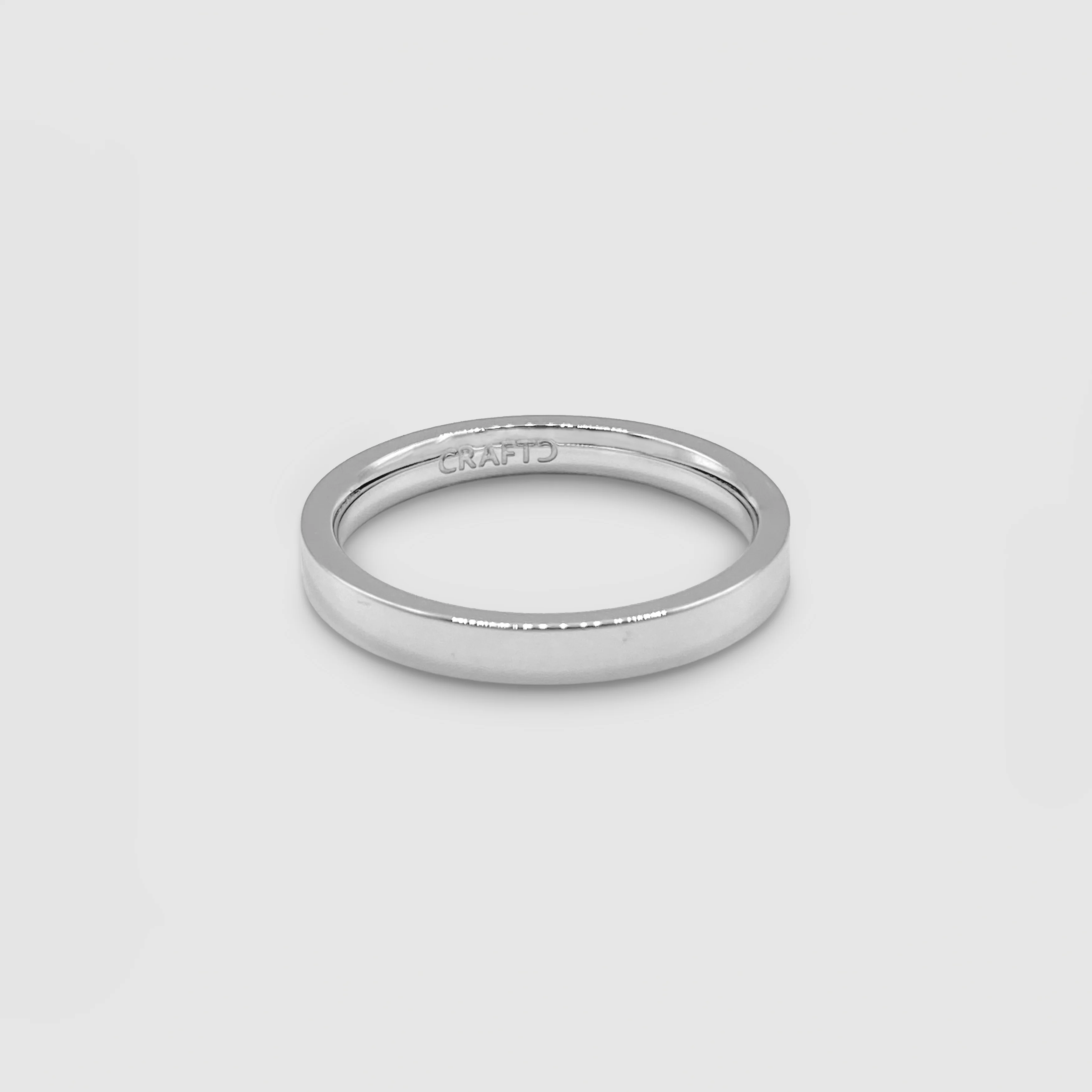 Flat Band Ring (Silver) 3mm - Image 5