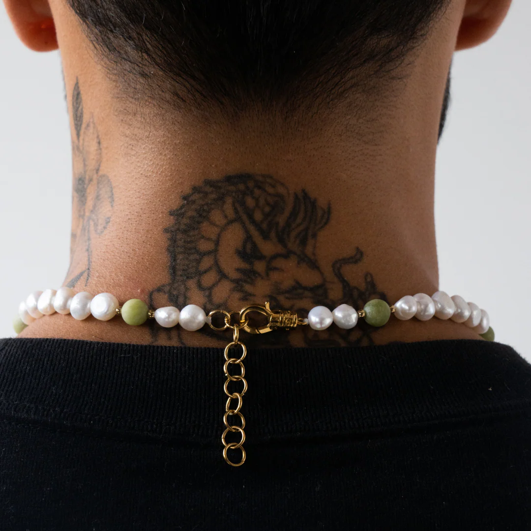 Forest Green - Real Pearl Necklace - Image 6
