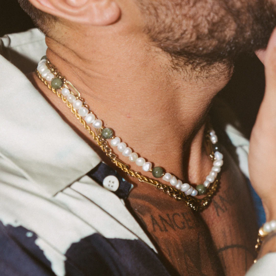 Forest Green - Real Pearl Necklace - Image 7