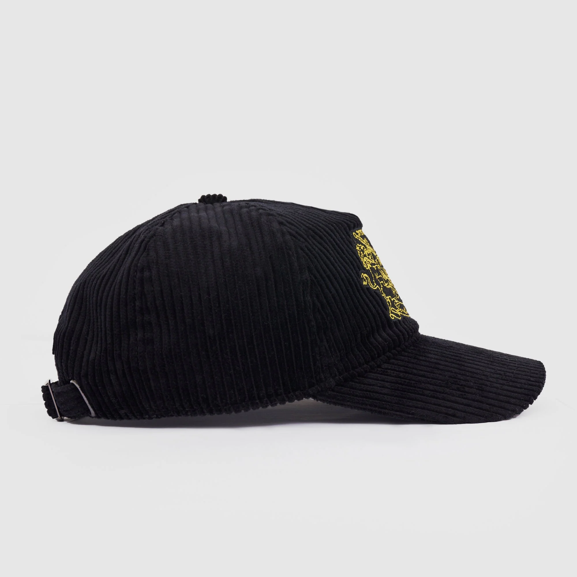 Gentlemen's Club Cap - Cord (Black/Yellow) - Image 2