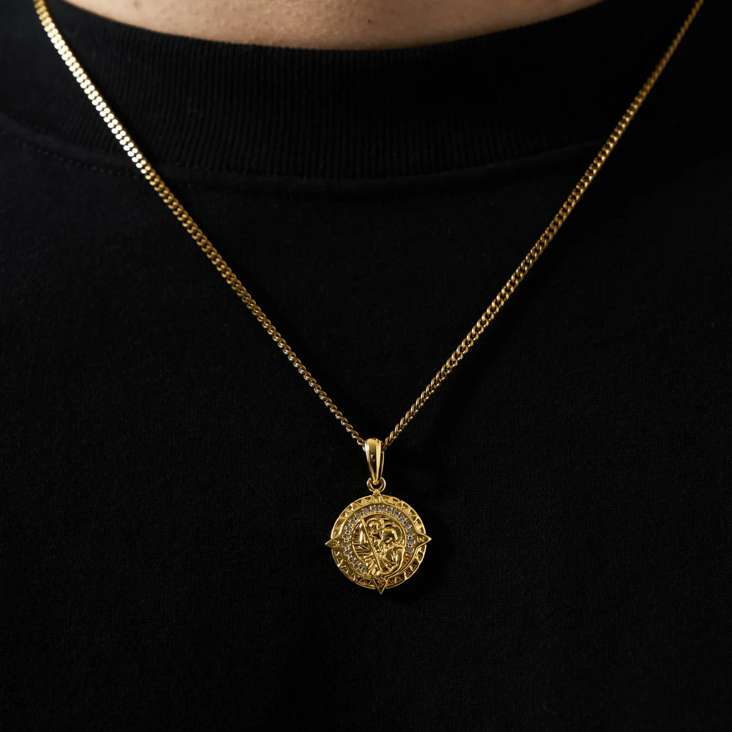 Iced St Christopher (Gold) - Image 6
