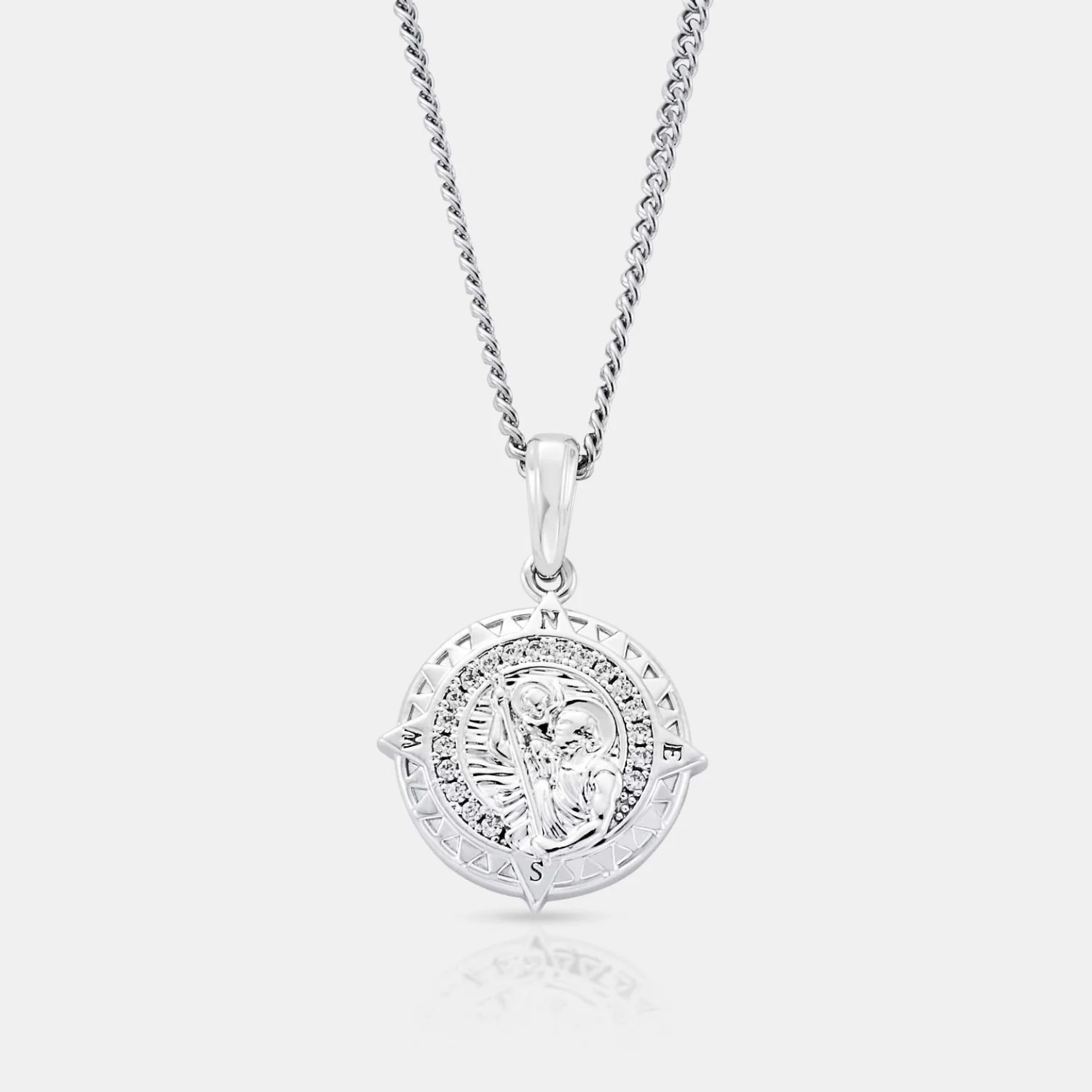 Iced St Christopher (Silver)