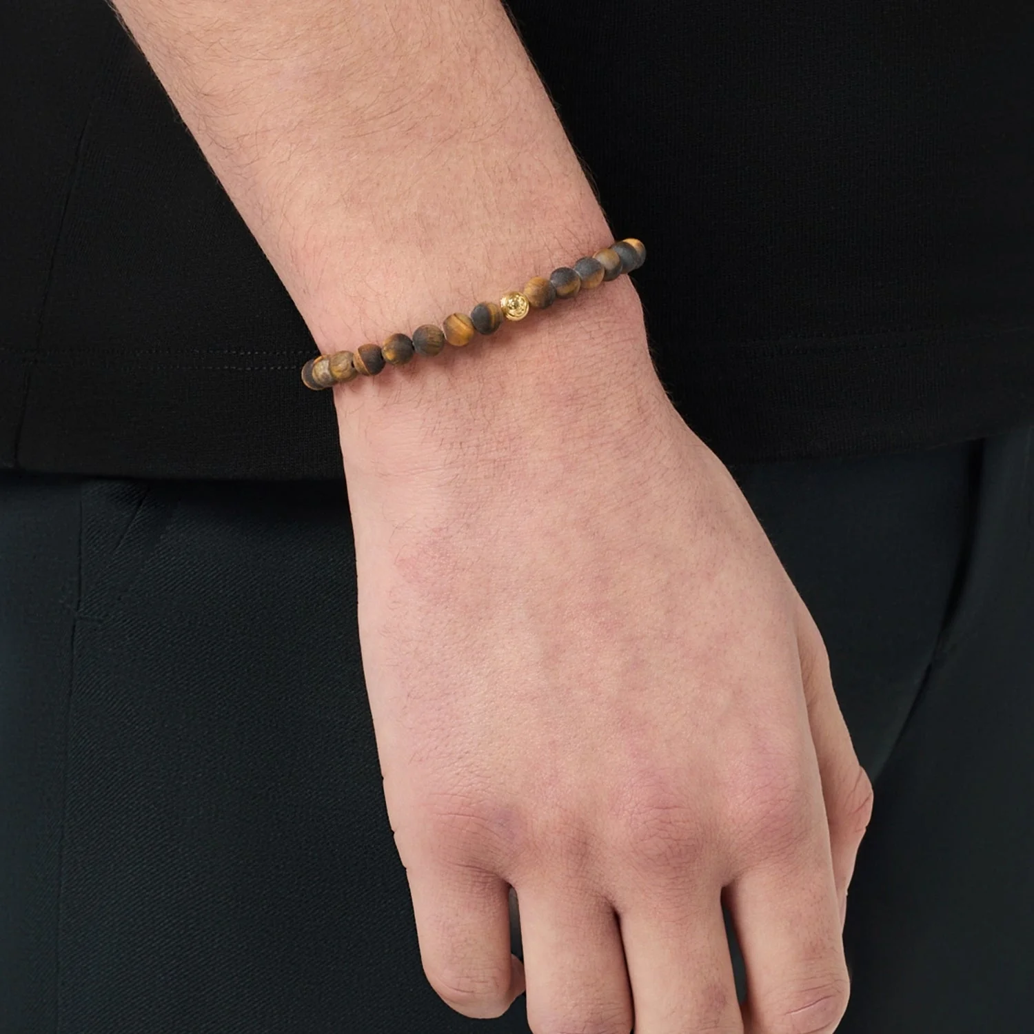 Tiger's Eye Lock Bracelet (Gold) - Image 2